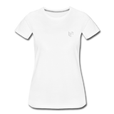 Women’s Premium T-Shirt  WITH WHITE  LOGO - white