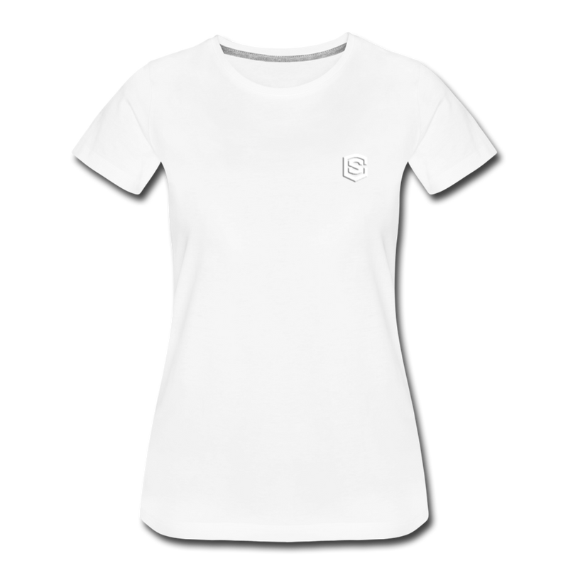 Women’s Premium T-Shirt  WITH WHITE  LOGO - white