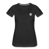 Women’s Premium T-Shirt  WITH WHITE  LOGO - black