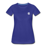 Women’s Premium T-Shirt  WITH WHITE  LOGO - royal blue