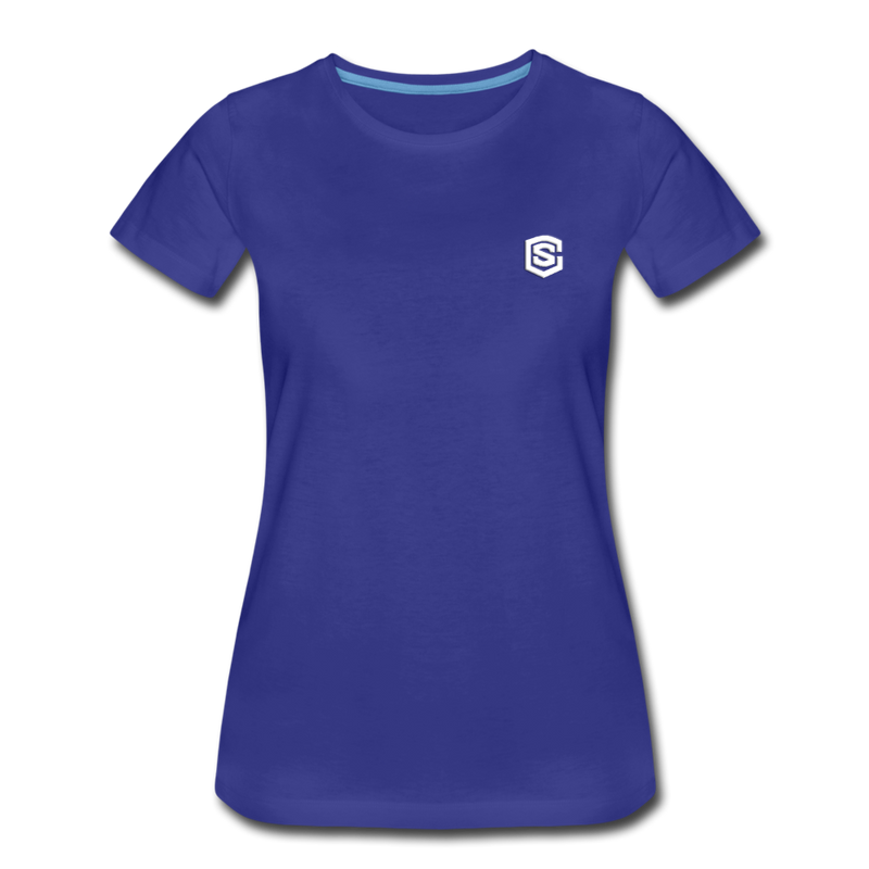 Women’s Premium T-Shirt  WITH WHITE  LOGO - royal blue