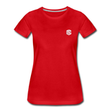 Women’s Premium T-Shirt  WITH WHITE  LOGO - red