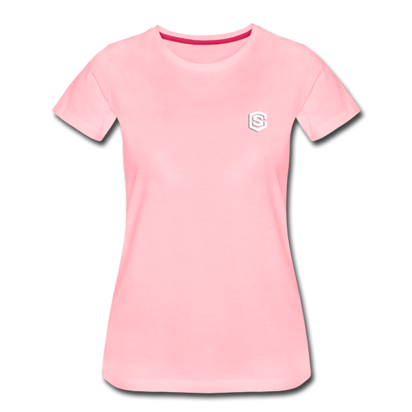 Women’s Premium T-Shirt  WITH WHITE  LOGO - pink