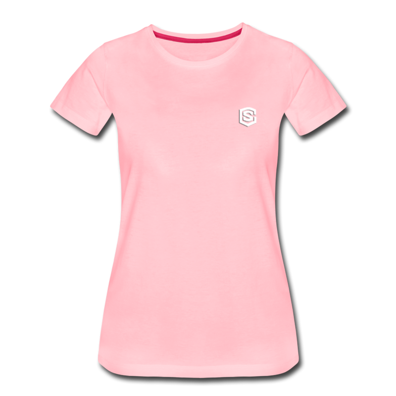 Women’s Premium T-Shirt  WITH WHITE  LOGO - pink