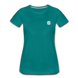 Women’s Premium T-Shirt  WITH WHITE  LOGO - teal