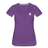 Women’s Premium T-Shirt  WITH WHITE  LOGO - purple