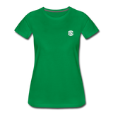 Women’s Premium T-Shirt  WITH WHITE  LOGO - kelly green