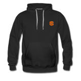 Men’s Premium Hoodie  WITH  ORANGE  LOGO - black