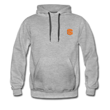 Men’s Premium Hoodie  WITH  ORANGE  LOGO - heather gray