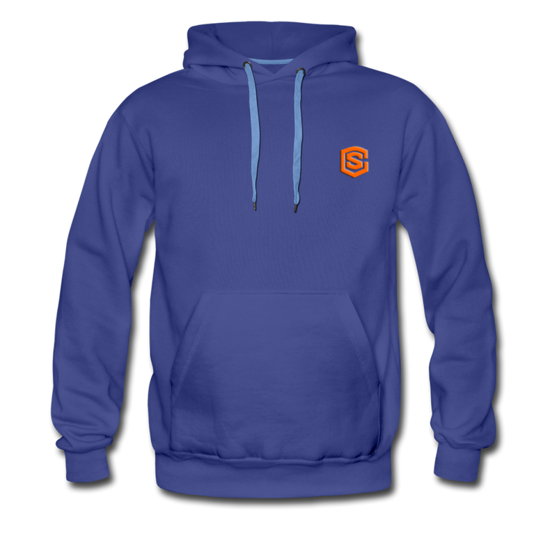 Men’s Premium Hoodie  WITH  ORANGE  LOGO - royalblue