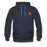 Men’s Premium Hoodie  WITH  ORANGE  LOGO - navy