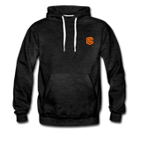 Men’s Premium Hoodie  WITH  ORANGE  LOGO - charcoal gray