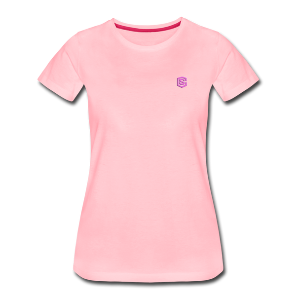 Women’s Premium T-Shirt  WITH PINK  LOGO - pink