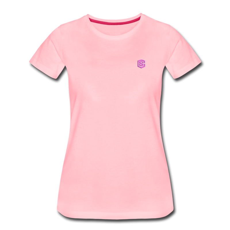 Women’s Premium T-Shirt  WITH PINK  LOGO - pink