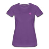 Women’s Premium T-Shirt  WITH PINK  LOGO - purple