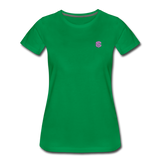 Women’s Premium T-Shirt  WITH PINK  LOGO - kelly green