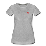 Women’s Premium T-Shirt  WITH RED  LOGO - heather gray