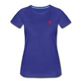 Women’s Premium T-Shirt  WITH RED  LOGO - royal blue