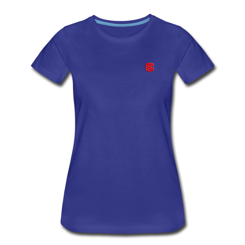 Women’s Premium T-Shirt  WITH RED  LOGO - royal blue