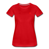 Women’s Premium T-Shirt  WITH RED  LOGO - red