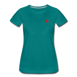 Women’s Premium T-Shirt  WITH RED  LOGO - teal