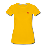 Women’s Premium T-Shirt  WITH RED  LOGO - sun yellow