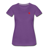 Women’s Premium T-Shirt  WITH RED  LOGO - purple