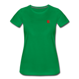 Women’s Premium T-Shirt  WITH RED  LOGO - kelly green