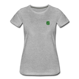 Women’s Premium T-Shirt  WITH GREEN  LOGO - heather gray