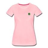 Women’s Premium T-Shirt  WITH GREEN  LOGO - pink