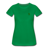 Women’s Premium T-Shirt  WITH GREEN  LOGO - kelly green