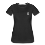 Women’s Premium T-Shirt  WITH  SILVER LOGO - black