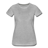 Women’s Premium T-Shirt  WITH  SILVER LOGO - heather gray