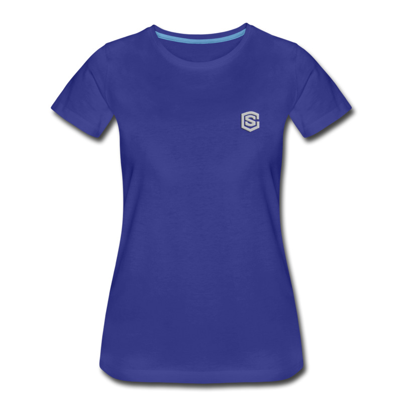 Women’s Premium T-Shirt  WITH  SILVER LOGO - royal blue