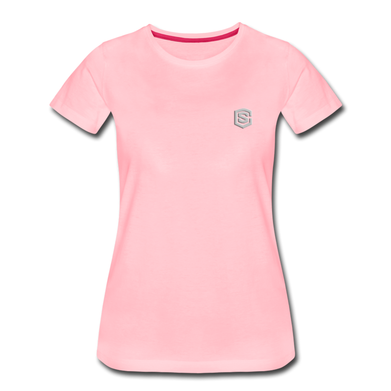 Women’s Premium T-Shirt  WITH  SILVER LOGO - pink