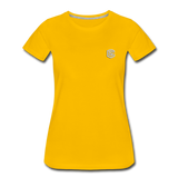 Women’s Premium T-Shirt  WITH  SILVER LOGO - sun yellow