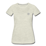 Women’s Premium T-Shirt  WITH  SILVER LOGO - heather oatmeal