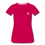 Women’s Premium T-Shirt  WITH  SILVER LOGO - dark pink