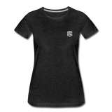 Women’s Premium T-Shirt  WITH  SILVER LOGO - charcoal gray