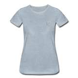 Women’s Premium T-Shirt  WITH  SILVER LOGO - heather ice blue