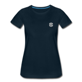 Women’s Premium T-Shirt  WITH  SILVER LOGO - deep navy