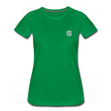 Women’s Premium T-Shirt  WITH  SILVER LOGO - kelly green