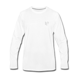 Men's Premium Long Sleeve T-Shirt  WITH WHITE  LOGO - white