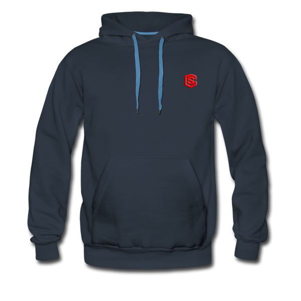 Men’s Premium Hoodie  WITH RED  LOGO - navy