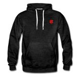 Men’s Premium Hoodie  WITH RED  LOGO - charcoal gray