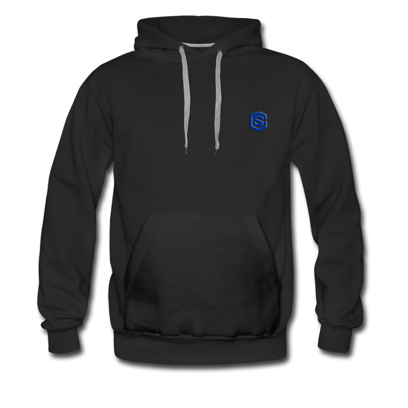 Men’s Premium Hoodie  WITH BLUE  LOGO - black