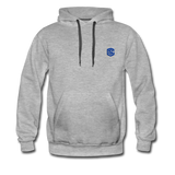 Men’s Premium Hoodie  WITH BLUE  LOGO - heather gray