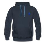 Men’s Premium Hoodie  WITH BLUE  LOGO - navy