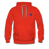 Men’s Premium Hoodie  WITH BLUE  LOGO - red