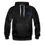 Men’s Premium Hoodie  WITH BLUE  LOGO - charcoal gray